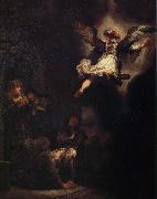 Rembrandt van rijn, arkeangeln rafael lamnar tobias familj